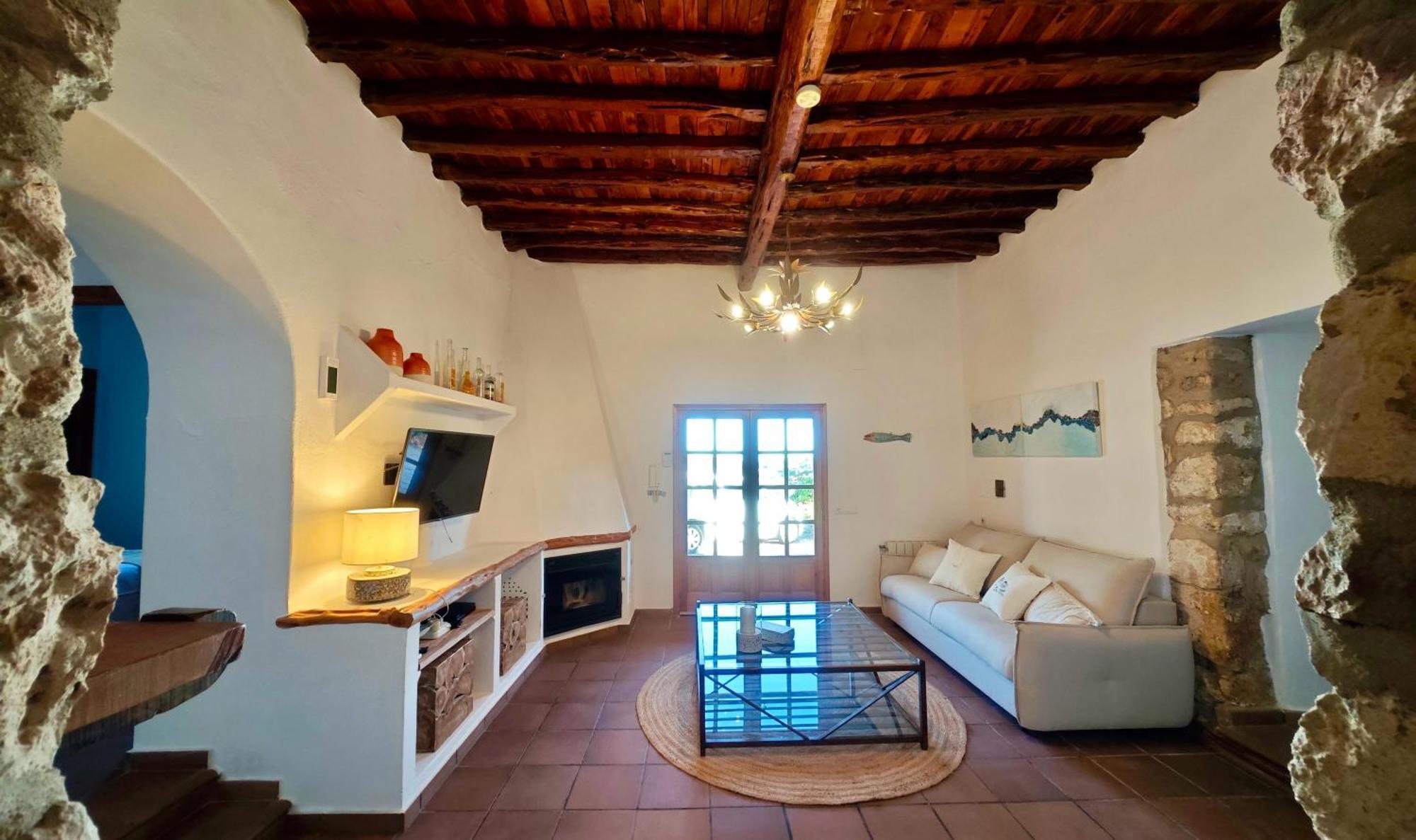 Casa Can Lluc Con Piscina, Jardin Y Vista Al Campo 산트 미켈 데 발란사트 외부 사진