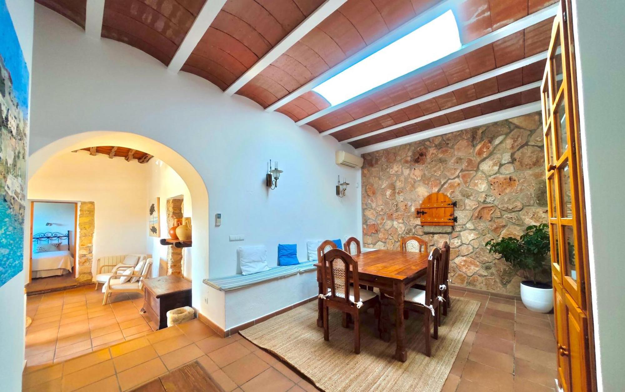 Casa Can Lluc Con Piscina, Jardin Y Vista Al Campo 산트 미켈 데 발란사트 외부 사진