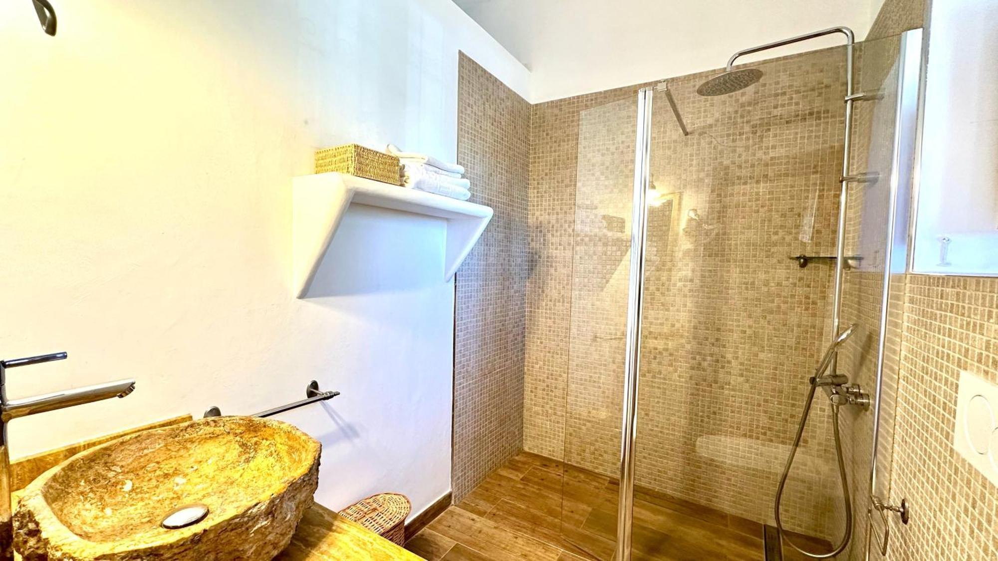 Casa Can Lluc Con Piscina, Jardin Y Vista Al Campo 산트 미켈 데 발란사트 외부 사진